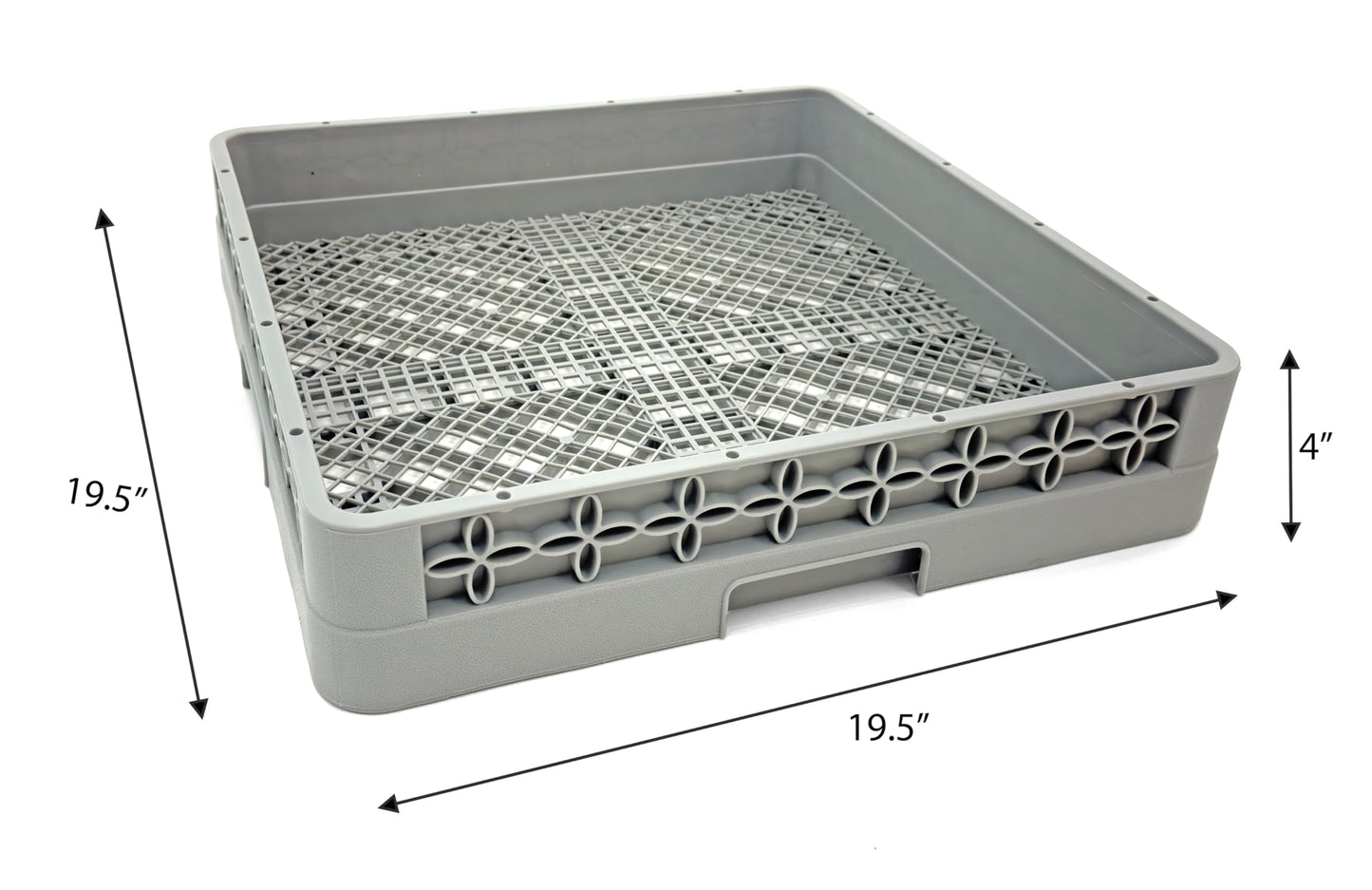Farag Janitorial Flatware Rack for Commercial Dishwasher | Full Size Combination | Polypropylene | Gray