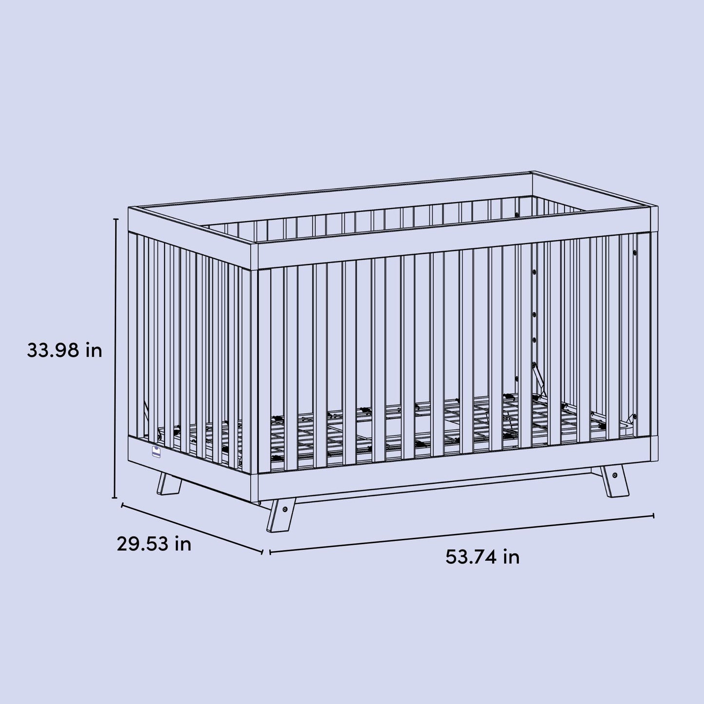 Storkcraft Beckett 3-in-1 Convertible Crib – GREENGUARD Gold Certified, Fits Standard Crib Mattress, Converts to Toddler Bed and Daybed, 4 Mattress Heights, Grow-with-Me Design (Black)