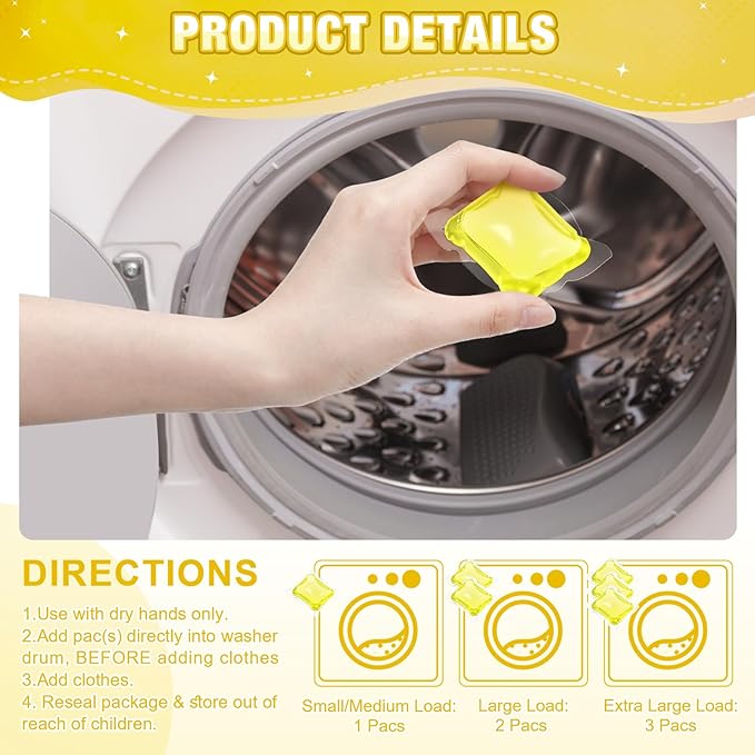 240 Count Laundry Detergent Pods Bulk Laundry Detergent Soap Pacs Ultra Concentrated for Clean Clothes Stain Fighting Fresh Scent (Freesia Scent)