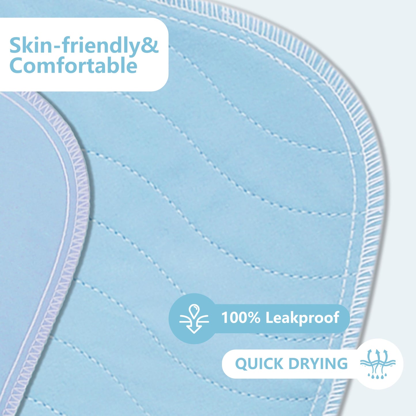 DAHAPYBOO Washable Underpads, 34"x52" 4 Pack Incontinence Bed Pads, Heavy Absorbency Reusable for Elderly, Kids, Adults and Pets, Waterproof Quick Drying for Bed, Sofa, Floor
