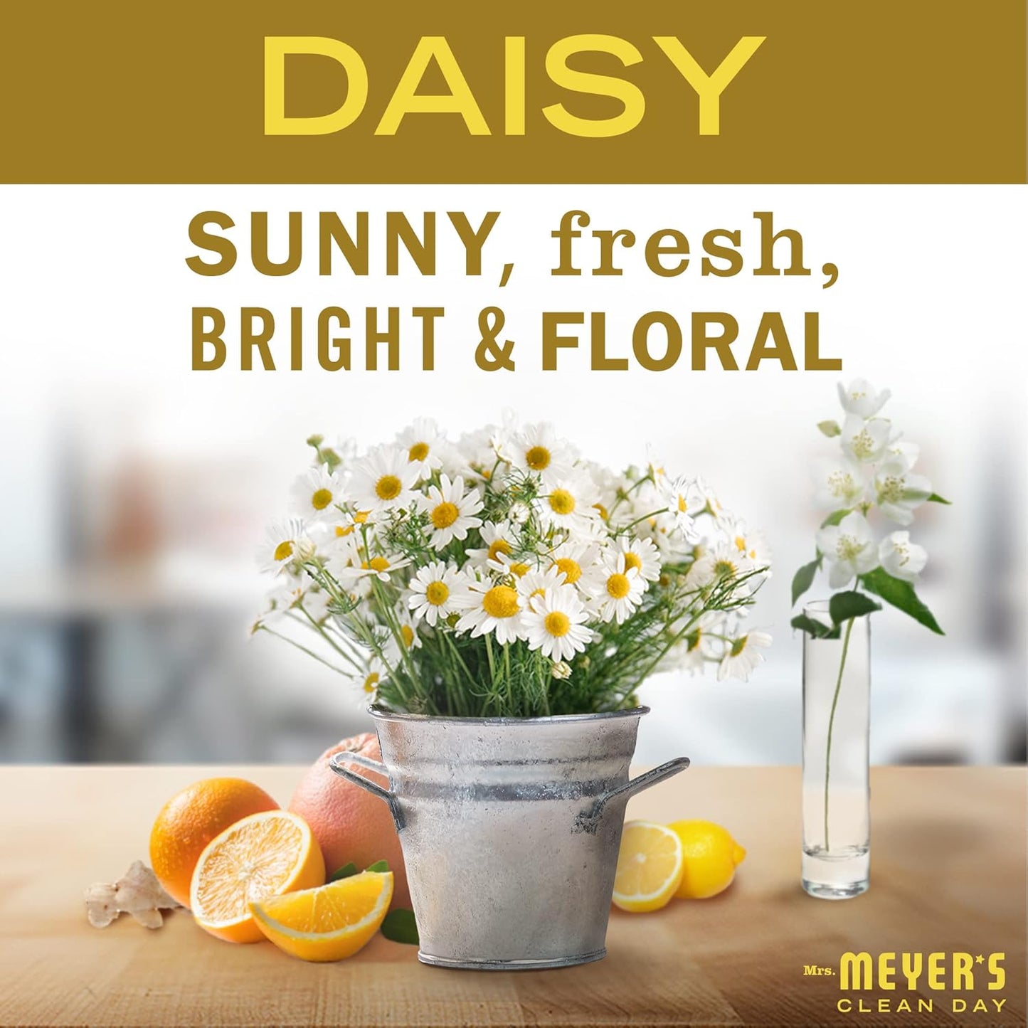 MRS. MEYER'S CLEAN DAY Liquid Dish Soap, Biodegradable Formula, Daisy, 16 fl. oz