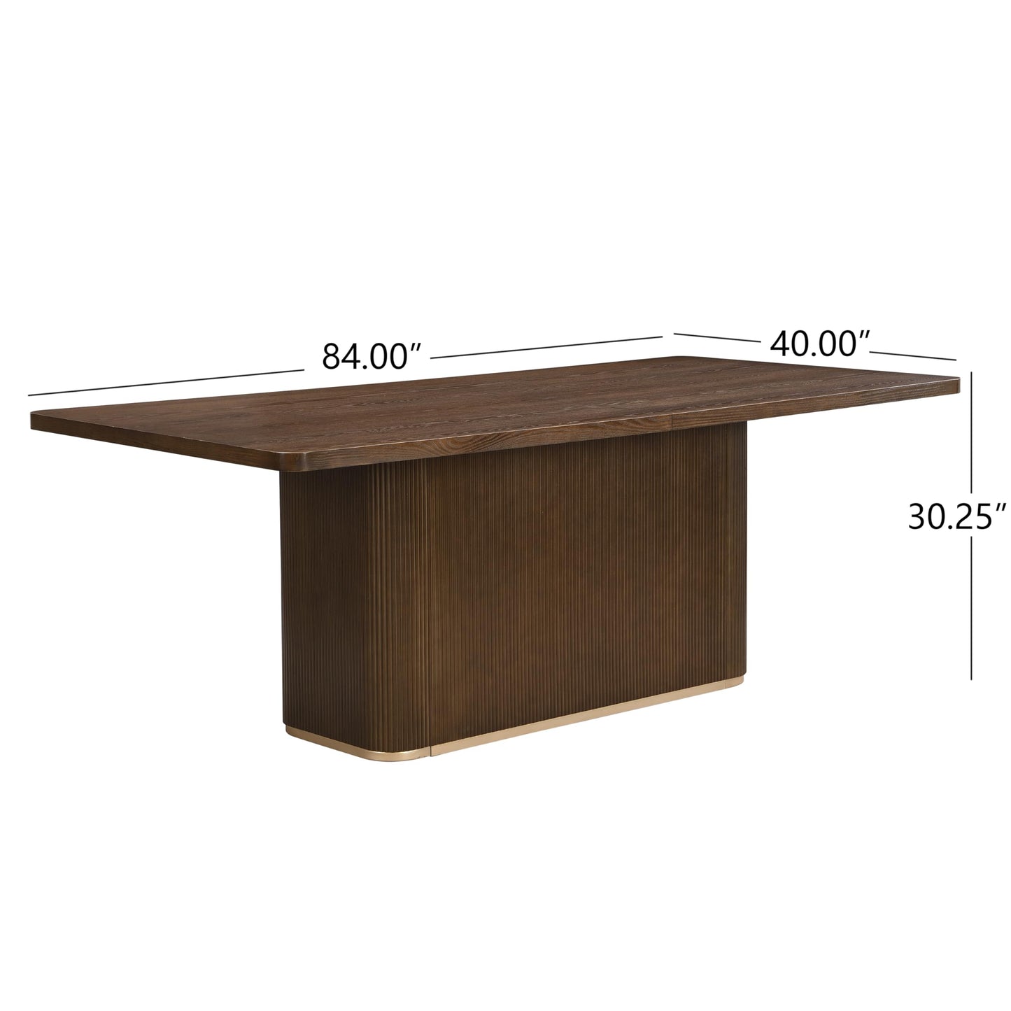 Christopher Knight Home Scout 84 Inch Dining Table for 6 People, Modern Kitchen Table with Pillar Legs, Wooden Rectangular Spacious Dinner Furniture for Dining Room, Home Office, Walnut