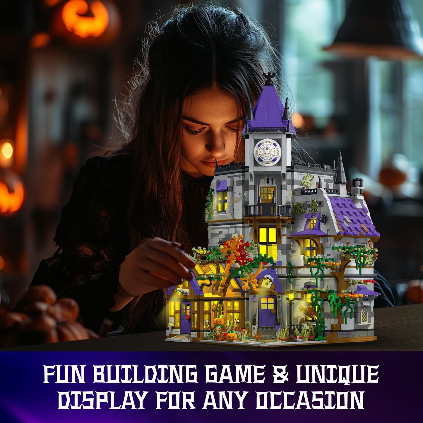 JMBricklayer Medieval Castle House Building Set for Adults, Ideas House Model Toy Construction Set with LED Lights, Medieval Mystery Mansion Collectible or Home Office Decor, Gift for Boys Girls 30121