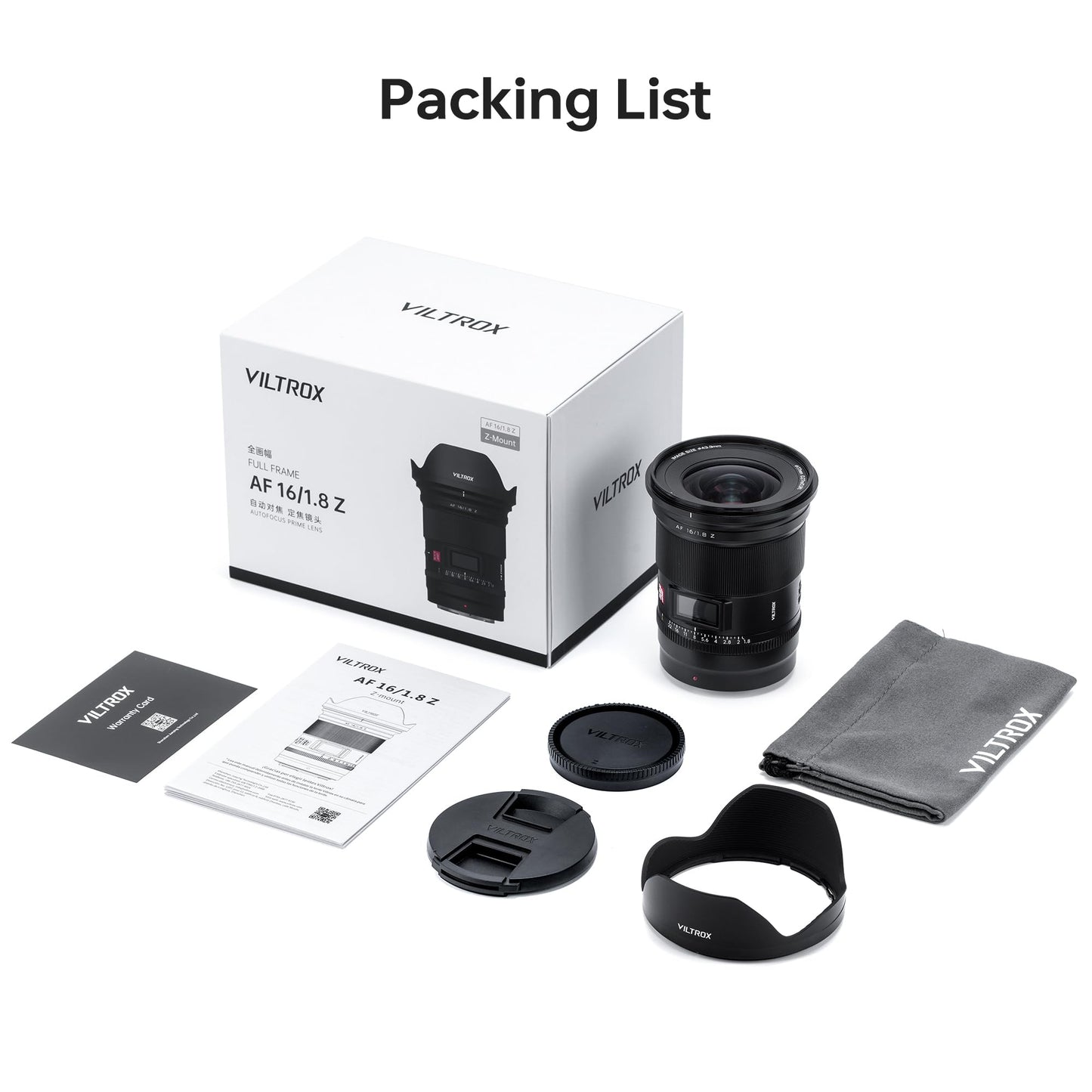 VILTROX 16mm f/1.8 Z Lens for Nikon Z-Mount Full Frame Prime Wide Angle Autofocus DF Lens with LCD Screen AF/MF Switch Compatible with Nikon Z Mount Z5 Z50 Z6 Z6II Z7 Z7II ZFC Z30 Z9 Z8 ZF