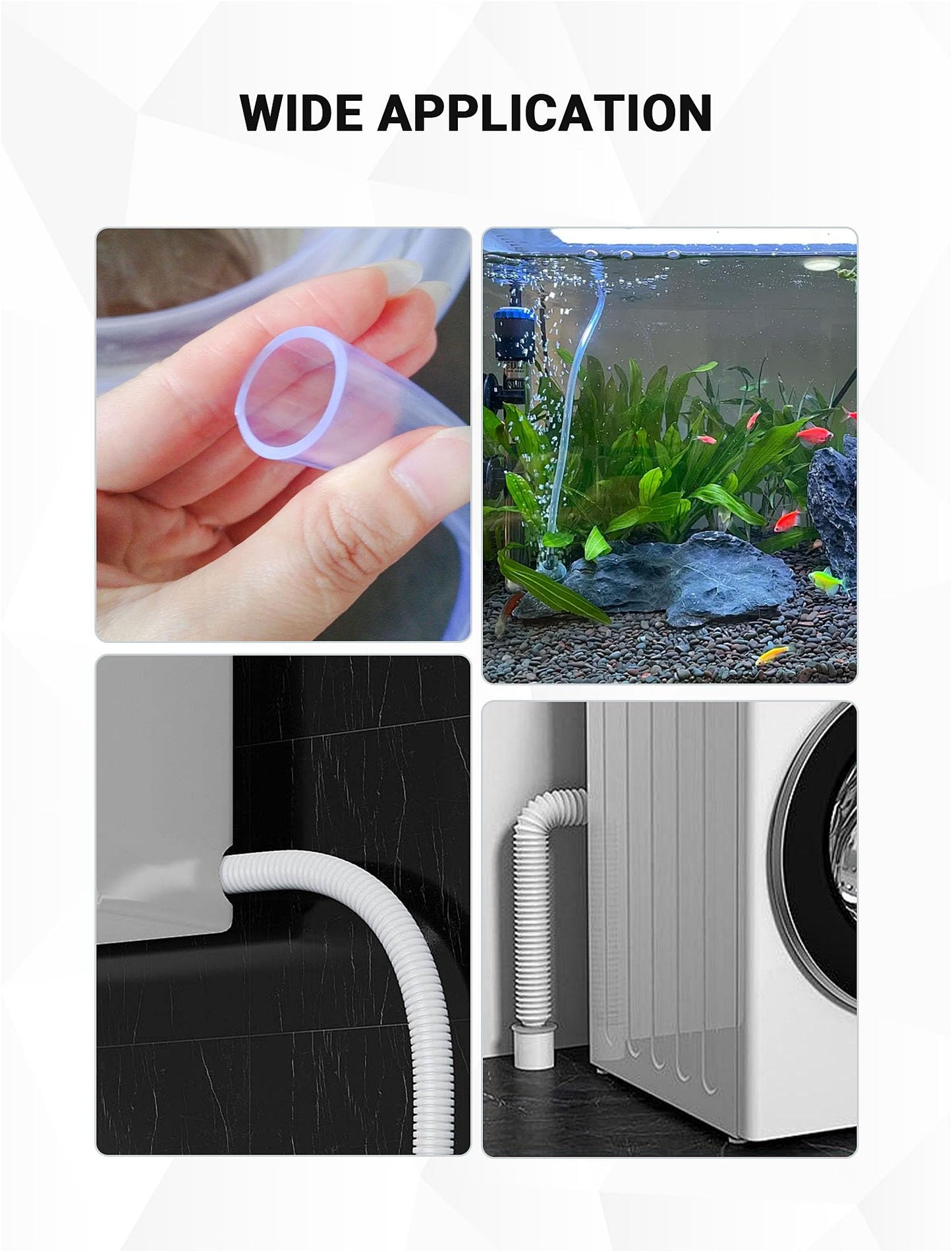 SARDVISA Flexible Long Drain Brush Tool with Large Double Elastic Nylon Ends, Stainless Steel Tube Cleaner Brush for Kitchen, Sink, Drain Pipe, and Long Pipe Cleaning, 2 Straw Cleaning Brushes