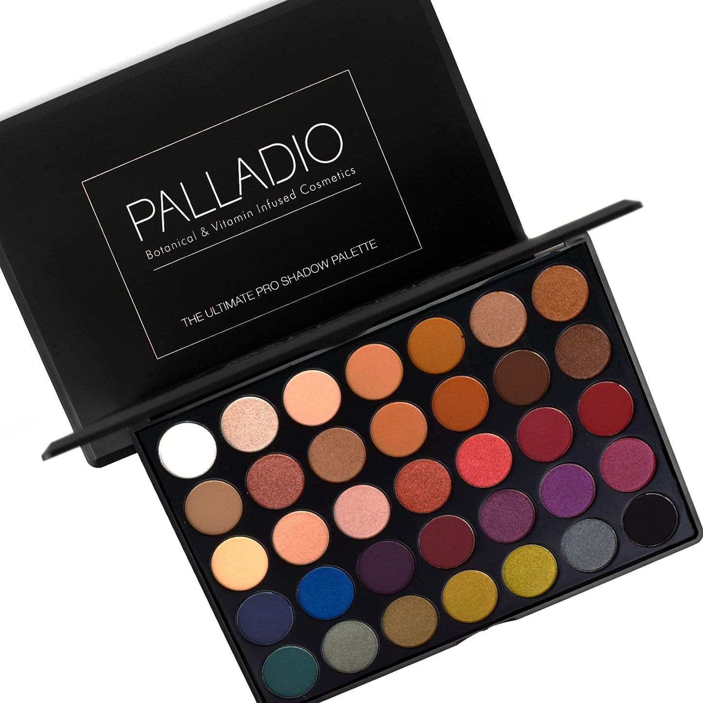 Palladio Ultimate Pro Eyeshadow Palettes, Professional and Personal Use, 35 High Pigmented Powder Colors, Matte, Shimmer, Satin