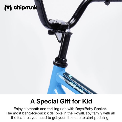 Chipmunk Kids Bike Toddlers 12 14 16 18 Inch Wheel Bicycle Beginners Boys Girls Ages 3-11 Years, Multiple Color Options