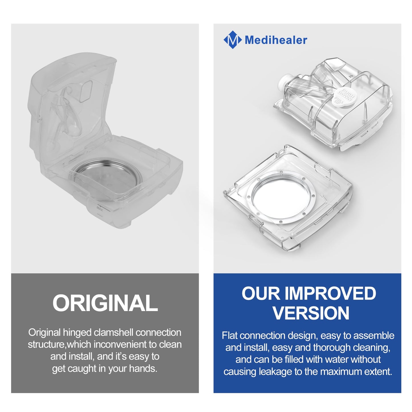 2025 Latest Water Chamber for AirSense 11, HumidAir Water Tub for S11 Series, Upgraded Standard Humidifier Tub Container,Great-Value Supplies by Medihealer.
