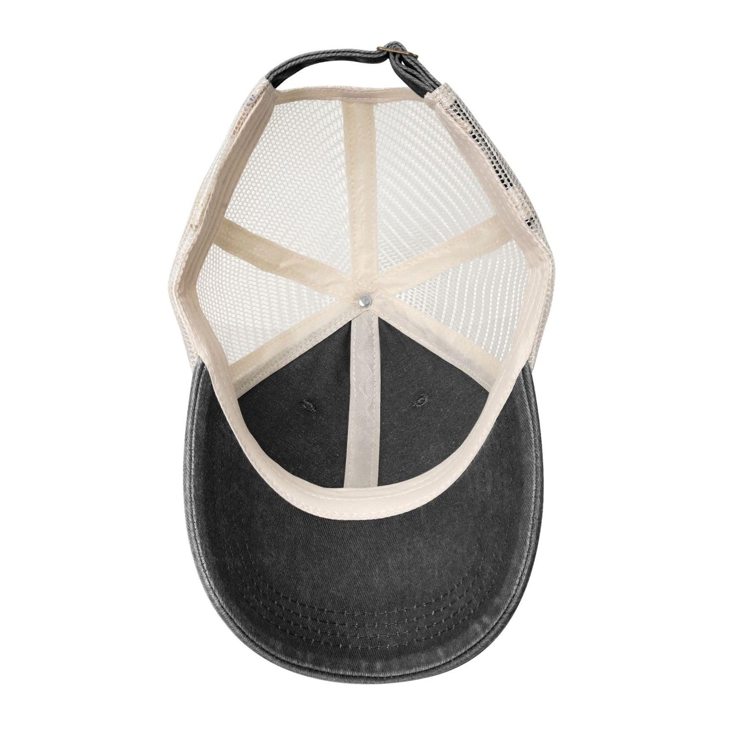 KLIUXBF Demon Baphomet Satanic Hat Mesh Baseball Cap Men Women Vintage Washed Distressed Trucker Hat Black
