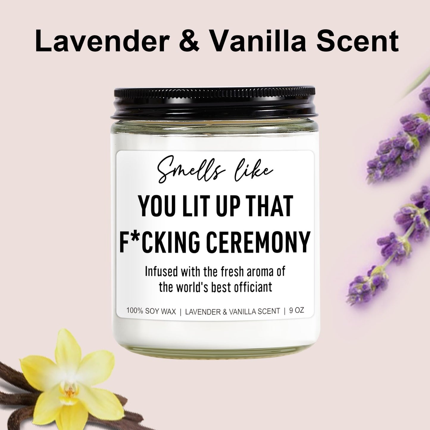 Younift Funny Scented Candle, Wedding Officiant Gifts for Wedding Day, Officiant Proposal Gifts - Thank You Presents for Best Officiant - 9 oz