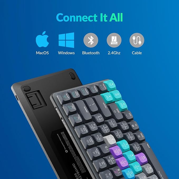 JCPAL DaVinci Resolve Keyboard • Dash Wireless Shortcut Keyboard for Mac and PC • Shortcut Hotkeys, Color-Coded Key Guide, Fully Customizable, Compact Low-Profile Design