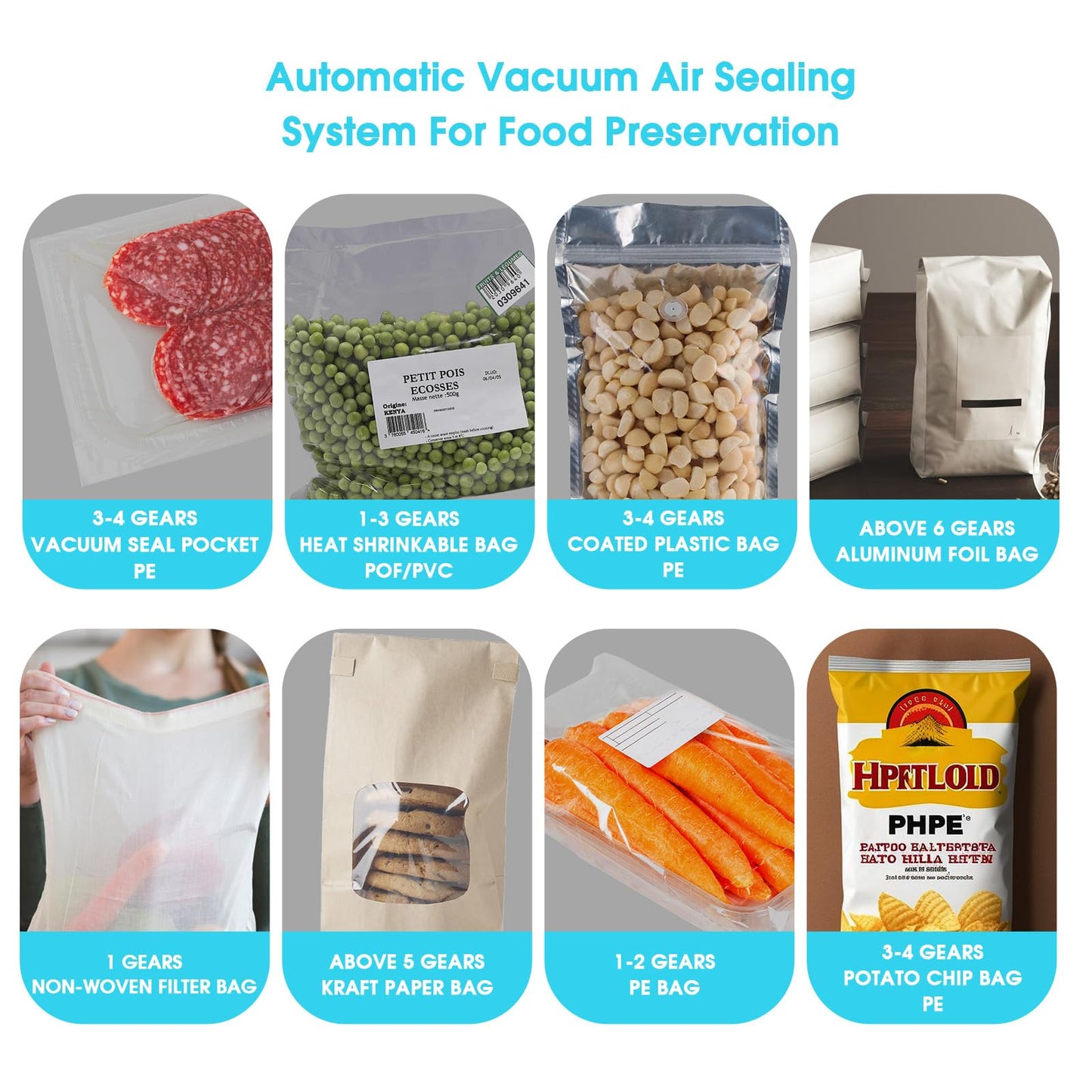 METRONIC Impulse Sealer 12 Inch, Heat Sealer Machine with Repair Kit, Manual Bag Sealer, Heavy Duty Impulse Heat Sealer for Plastic Bags, Shrink Wrap Bags (White)