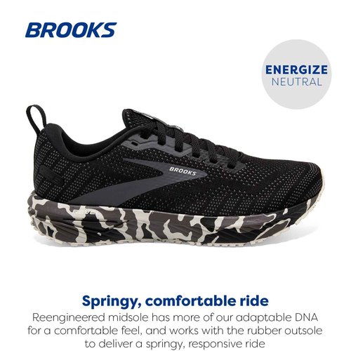 Brooks Women’s Revel 6 Neutral Running Shoe - Black/Luna Rock - 7 Medium