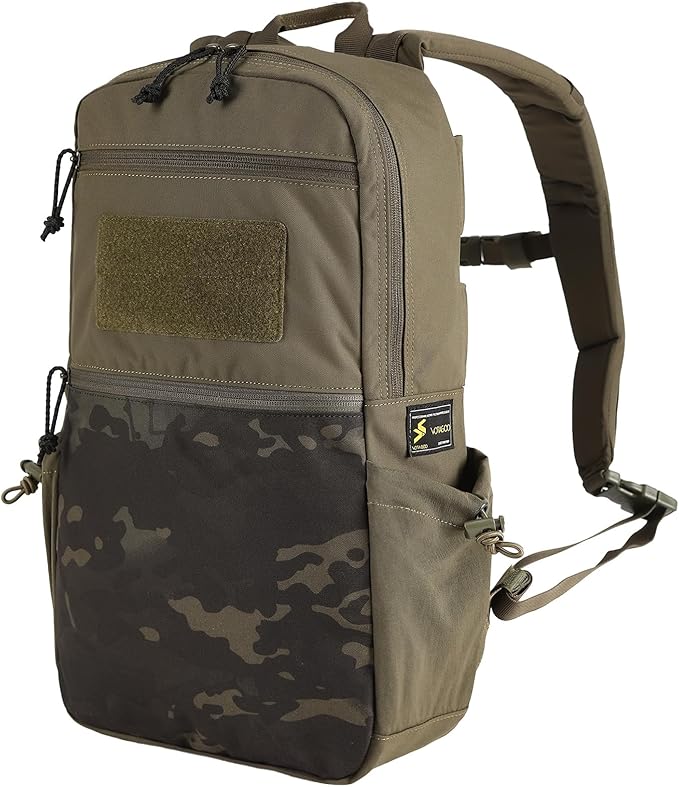 VOTAGOO GEAR Tactical Backpack with Carbon Frame,15L Daypack 500D Durable Water-Resistant Pack W/ 16" Laptop Sleeve Multip...