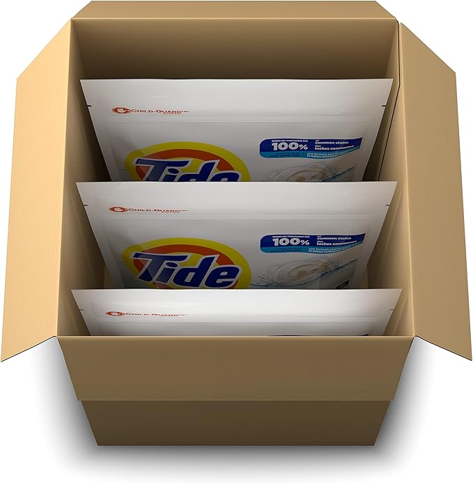 Tide PODS Free & Gentle, Laundry Detergent Soap Pods, Unscented, 3 Bag Value Pack, 111 Count, HE Compatible