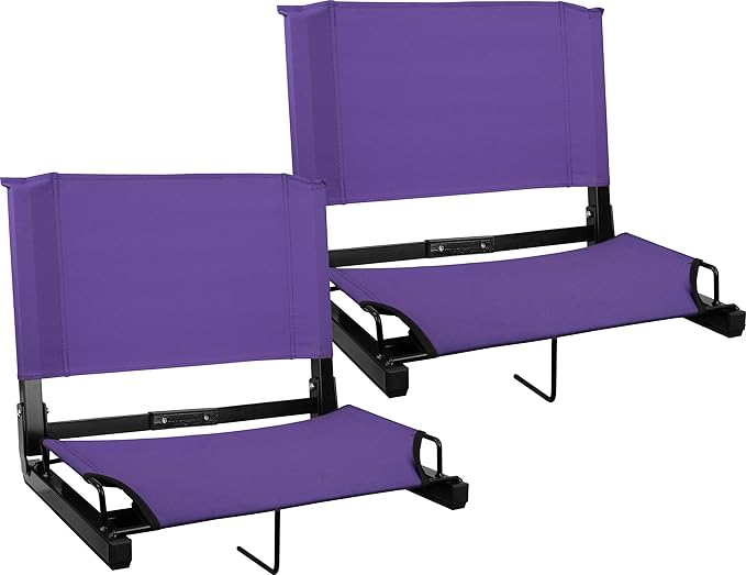 Sports Unlimited - Bleacher Chairs with Back and Cushion - Stadium Seats with Back Support Wide and Regular, Stadium Chair