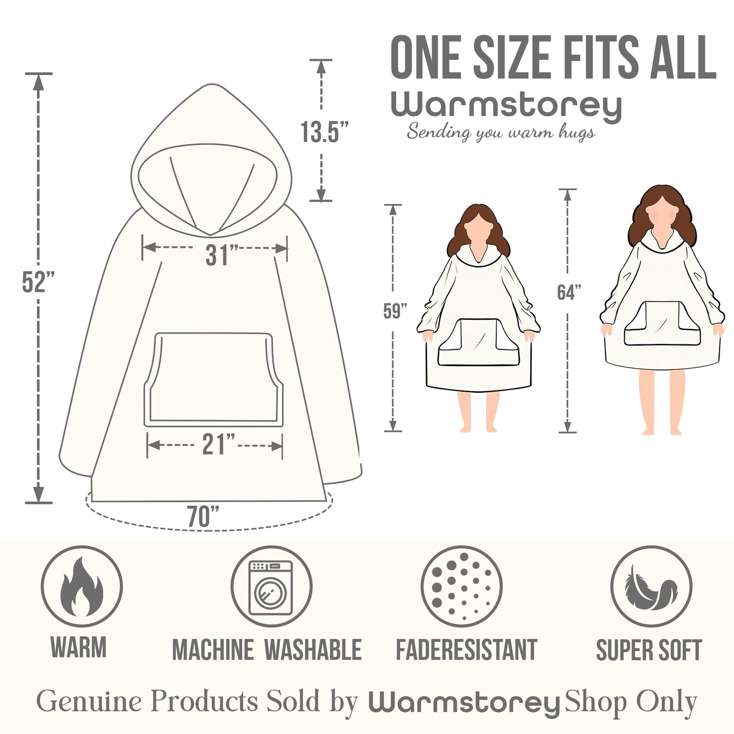 Warmstorey Wearable Blanket Hoodie for Wife Best Wife Ever Hoodie Blanket - I Am Not Spoiled Wife Hoodie My Husband Just Loves Me, Cozy Gift for Christmas, Anniversary, Birthday