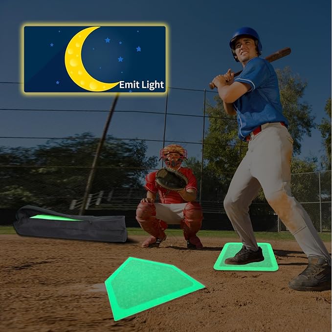 BIYQFCR Baseball Home Plate & Base 5-Piece Set – Ractice Training Equipment for Baseball, Softball, Kickball – 3 Base Plates, 1 Home Plate, 1 Pitcher’s Plate – Backyard, Field Use