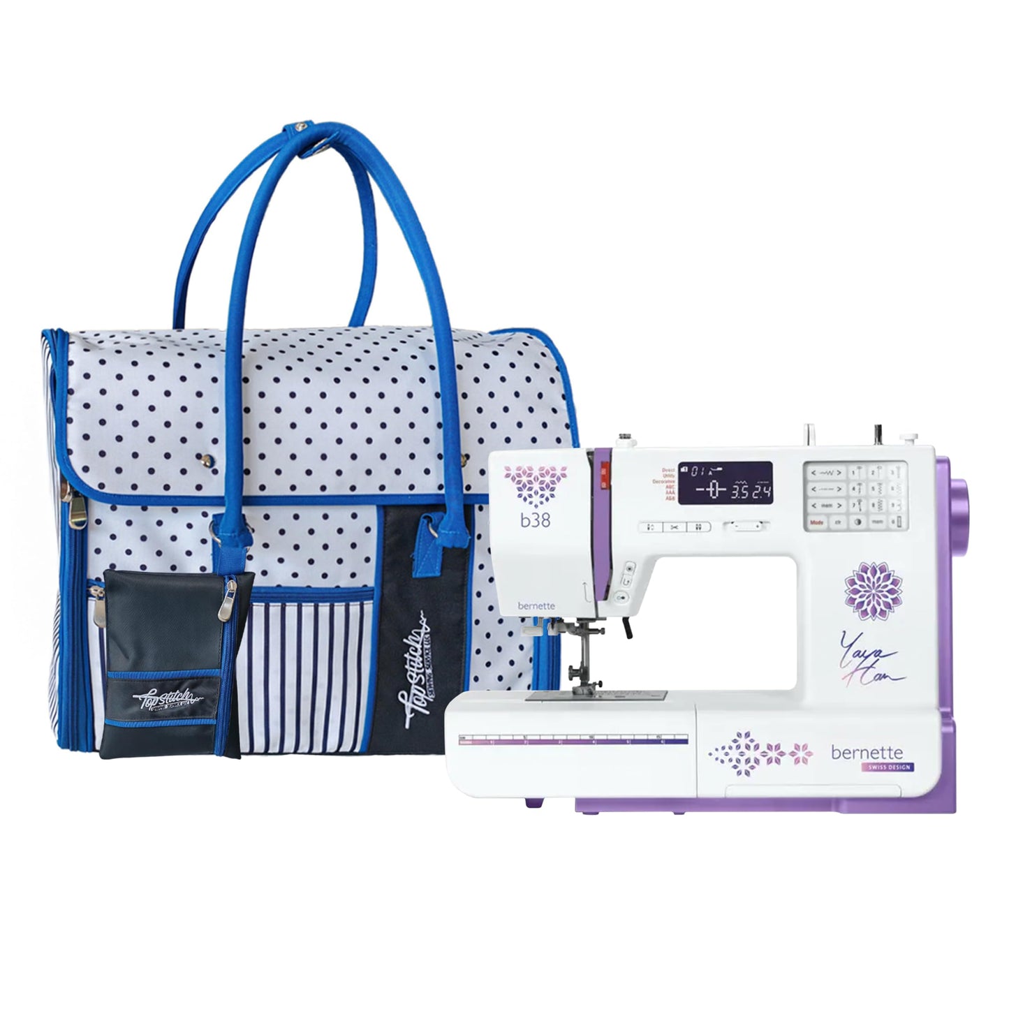 Bernette B38 Yaya Han Special Edition Sewing Machine with Topstitch bag