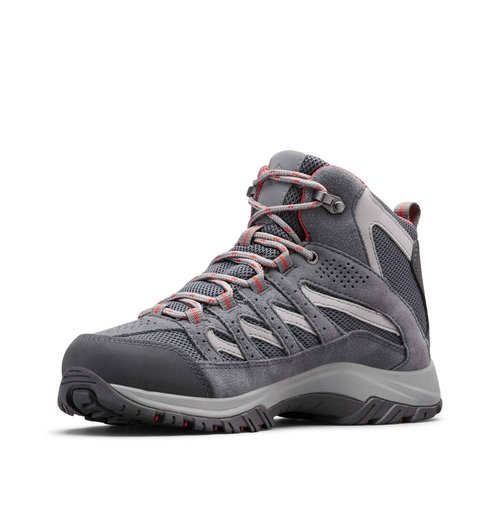 Columbia Womens Crestwood Mid Waterproof, Graphite/Daredevil, 9