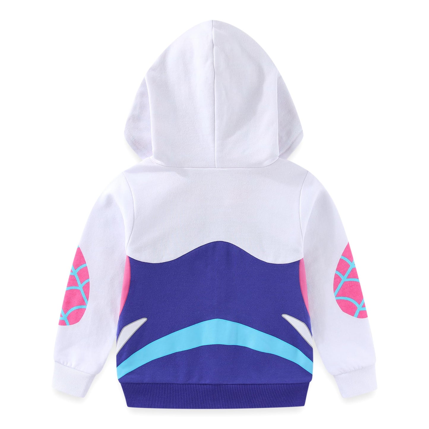 Marvel Ghost Spider Spider-Gwen Girls Zip-Up Hoodie for Toddler and Big Kids Purple