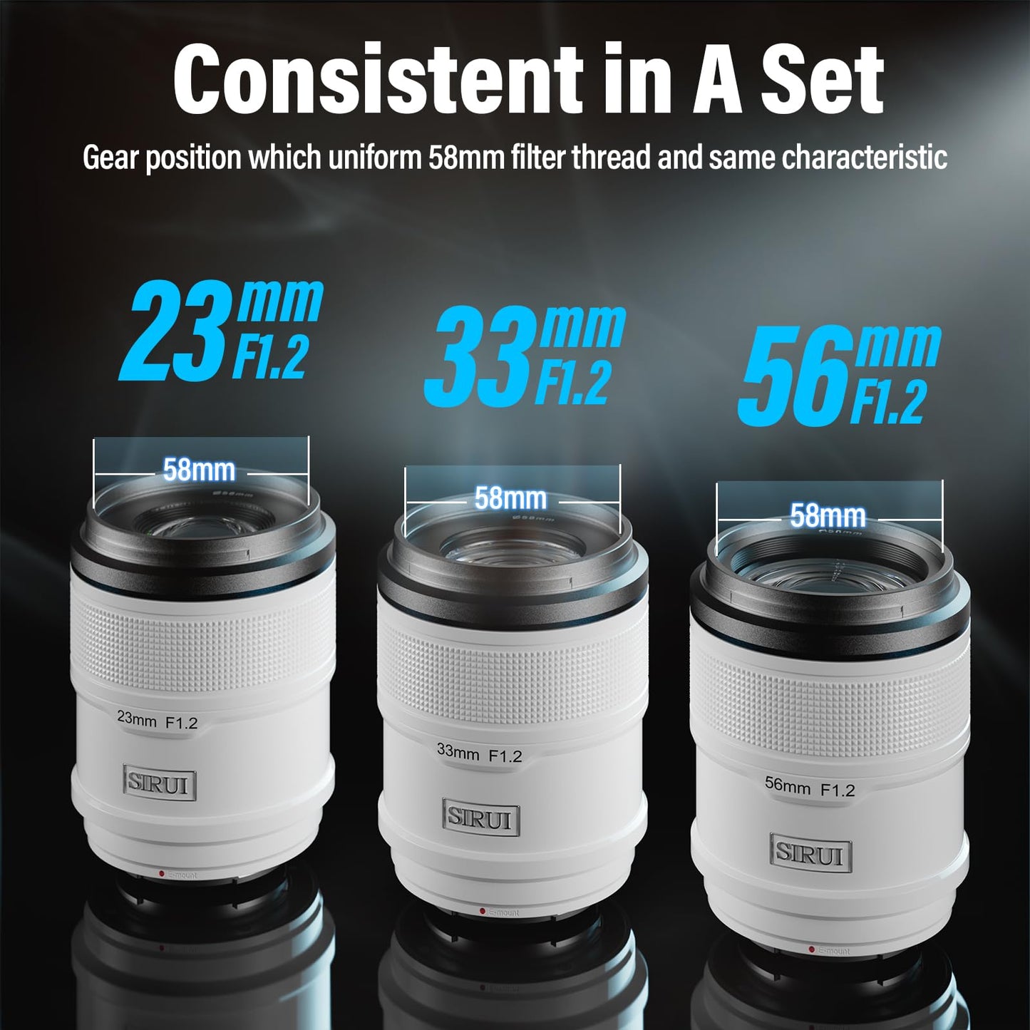 SIRUI Sniper 33mm Autofocus Lens, F1.2 Wide Angle APS-C Camera Lens for A5, A6, FX30, ZV-E10 (E Mount, White)