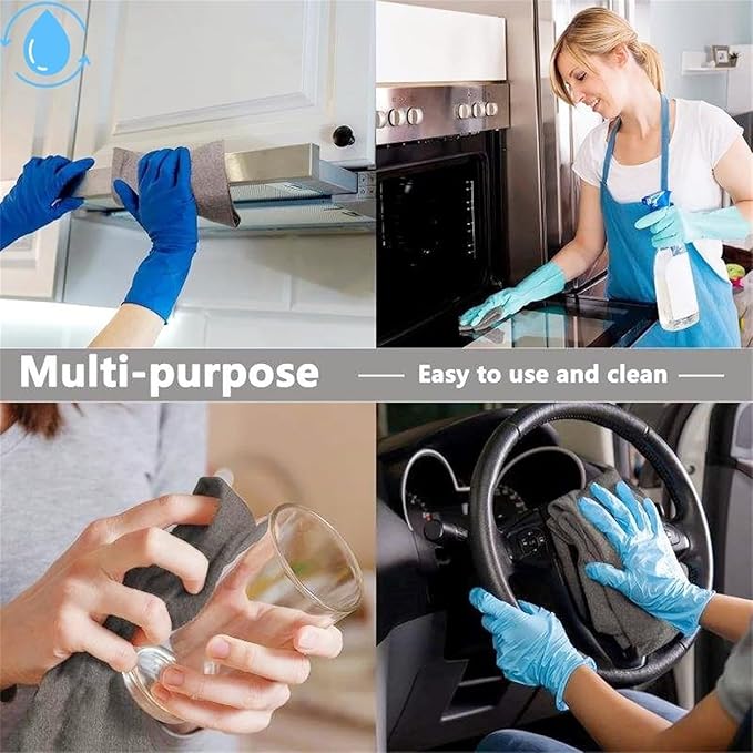 10 Counts Thickened Magic Cleaning Cloth Streak Free Reusable Microfiber, Super Absorbent-Lint-Free Cleaner for Home, Window, Mirror Glass and Cars (10PCS)