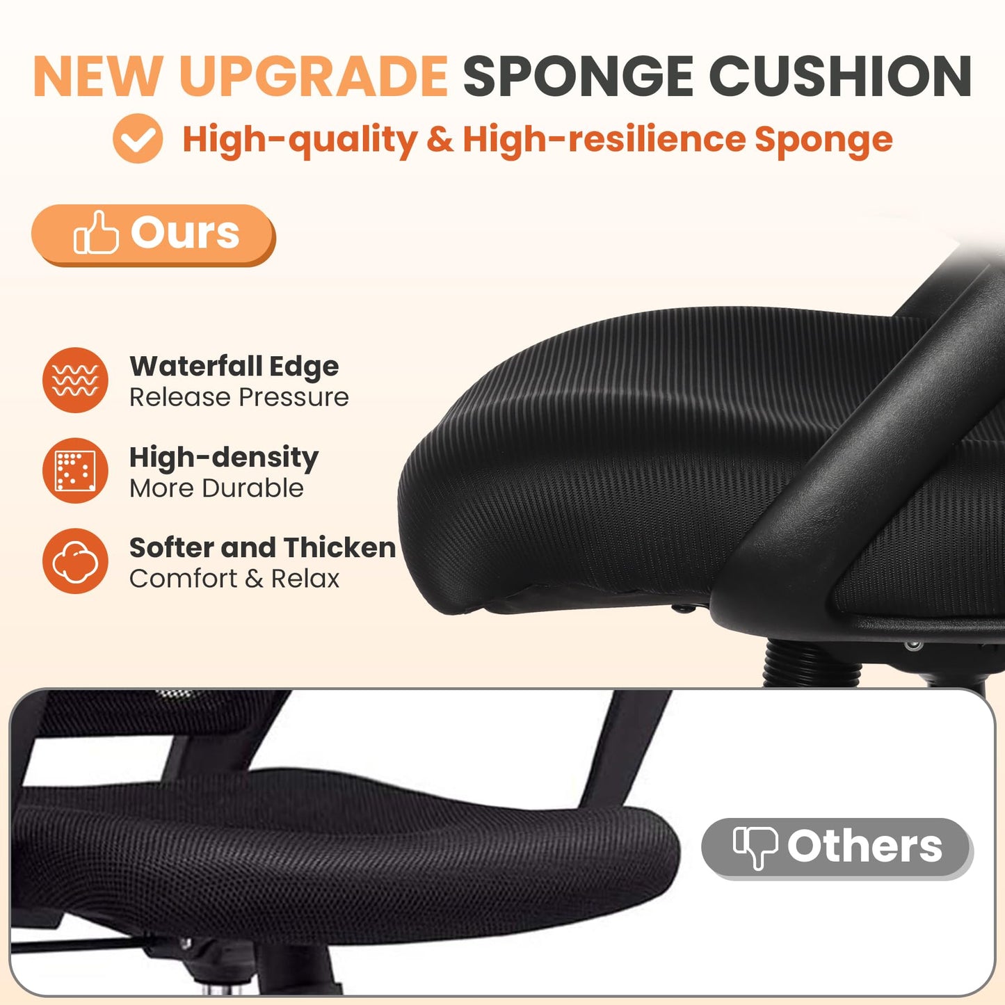 HYLONE Drafting Chair Adjustable, Tall Office Chair Lumbar Support Ergonomic Standing Desk Chair Heavy Duty Tall Drafting Stool for Artists with Footrest Home Office Drafting Stool