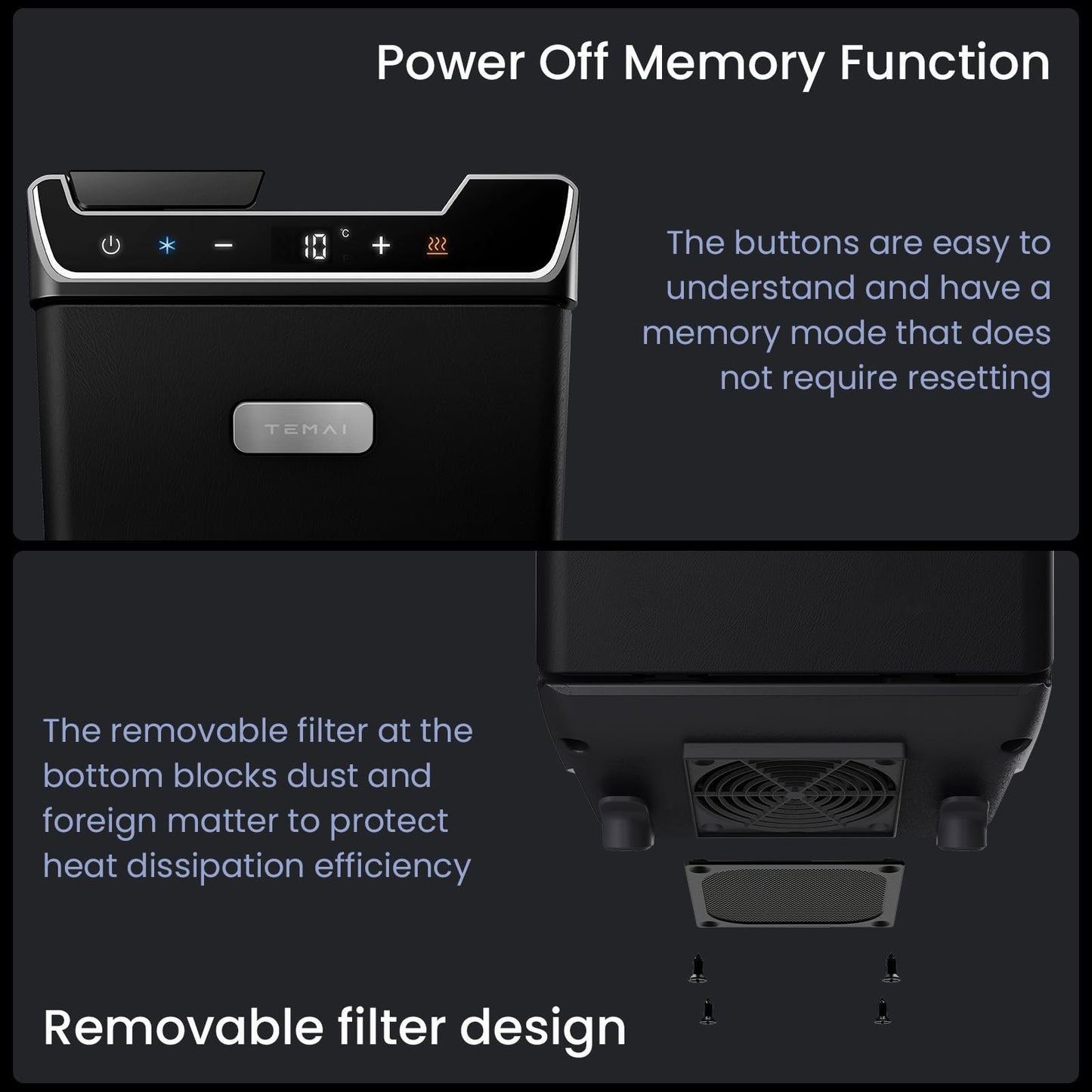 WinTang Car Refrigerator for Tesla Model Y Juniper, Rear Center Console Fridge for Tesla Model Y 2026~2025, Cooler & Warmer, Portable Freezer for Camping Traveling Commuting & Sports