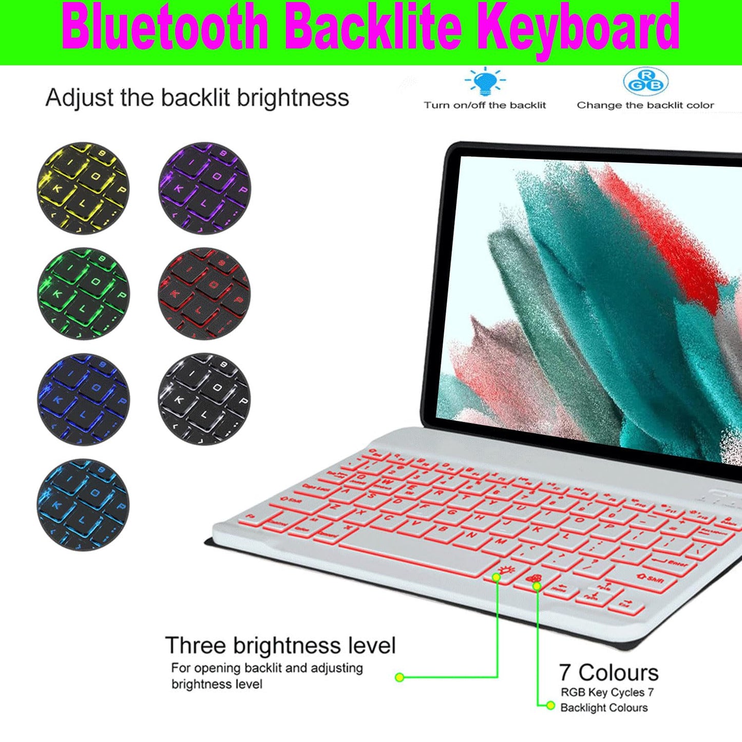 Keyboard Case For Samsung Galaxy Tab A11 Plus/ A9 Plus 11 Inch (Sm-X210/X216/X218) 2023, Backlite A9+ Keyboard Case With S Pen H