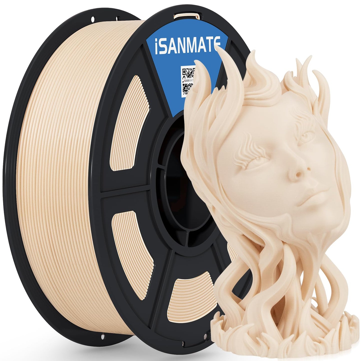 iSANMATE ASA Filament 1.75mm Skin 1KG, UV & Weather Resistant 3D Printer Filament Perfect for Outdoor Functional Parts, Dimensio
