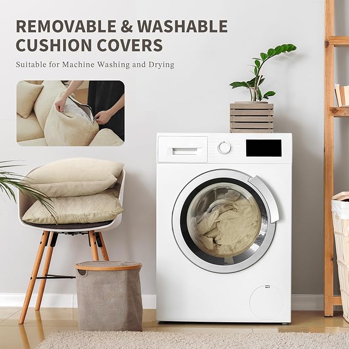 Modular Sectional Sofa Couch for Living Room, Convertible Upholstered Comfy Couches Deep Seat Sofa | Removable & Washable Cushion Covers, Filled with Down Cotton | Free Combination Sleeper Sofa Bed
