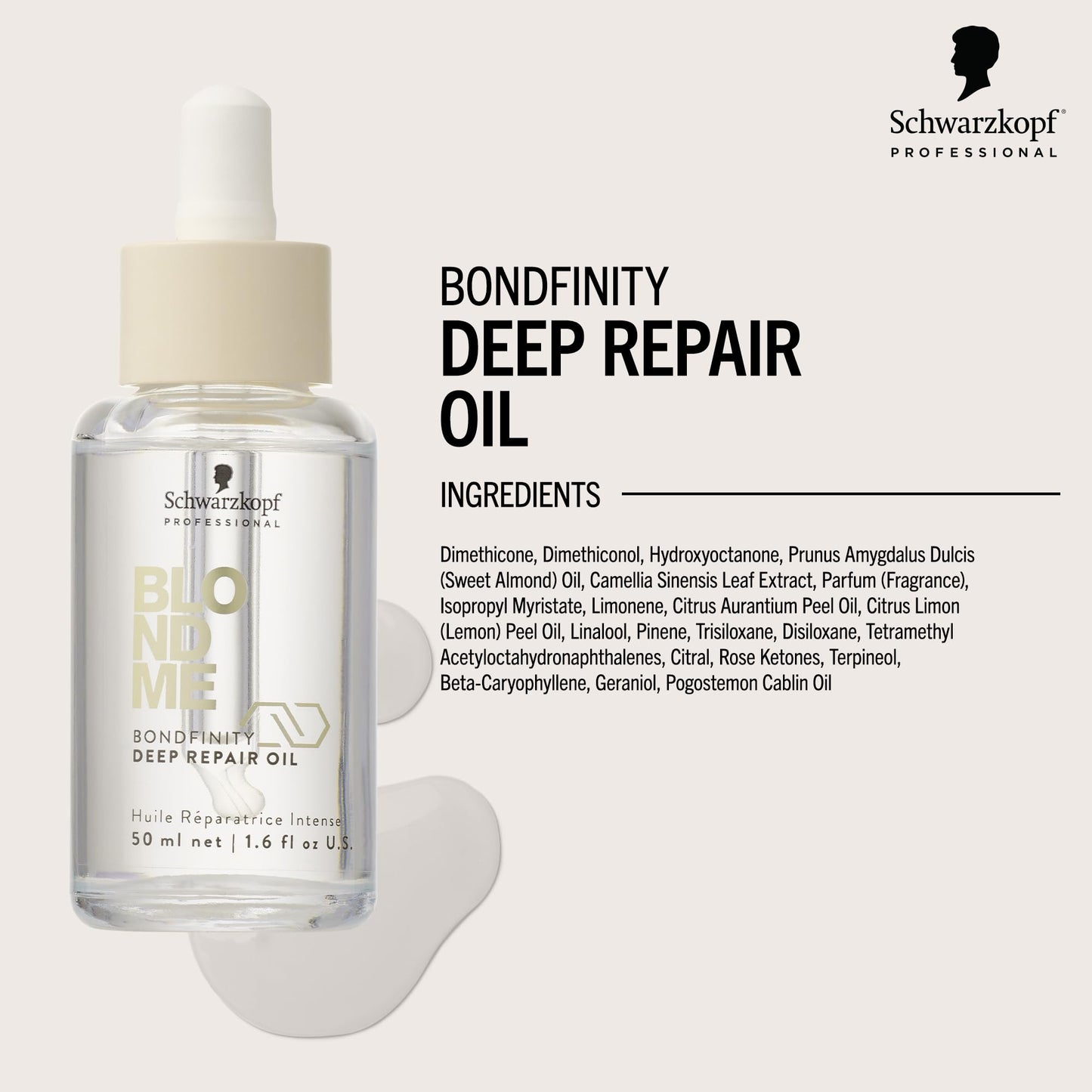 BlondMe Bondfinity Deep Repair Oil for Blonde Hair | Reduces Frizz | Heat Protection | Prevents Breakage |For Blonde, Lightened,