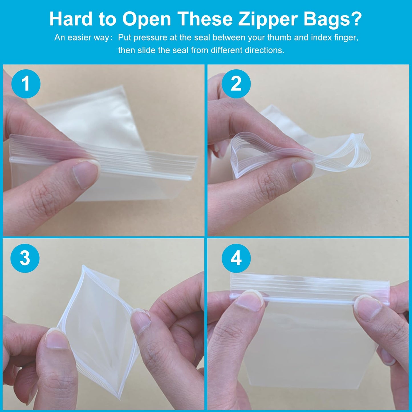 1.5''x 1.5'', (Pack of 100) 2 mil Thick Clear Plastic Reclosable Zip Poly Bags with Resealable Lock Seal Zipper for Photo, Jewelry, Bakery, Treats, Travel, Storage, Packaging & Shipping…