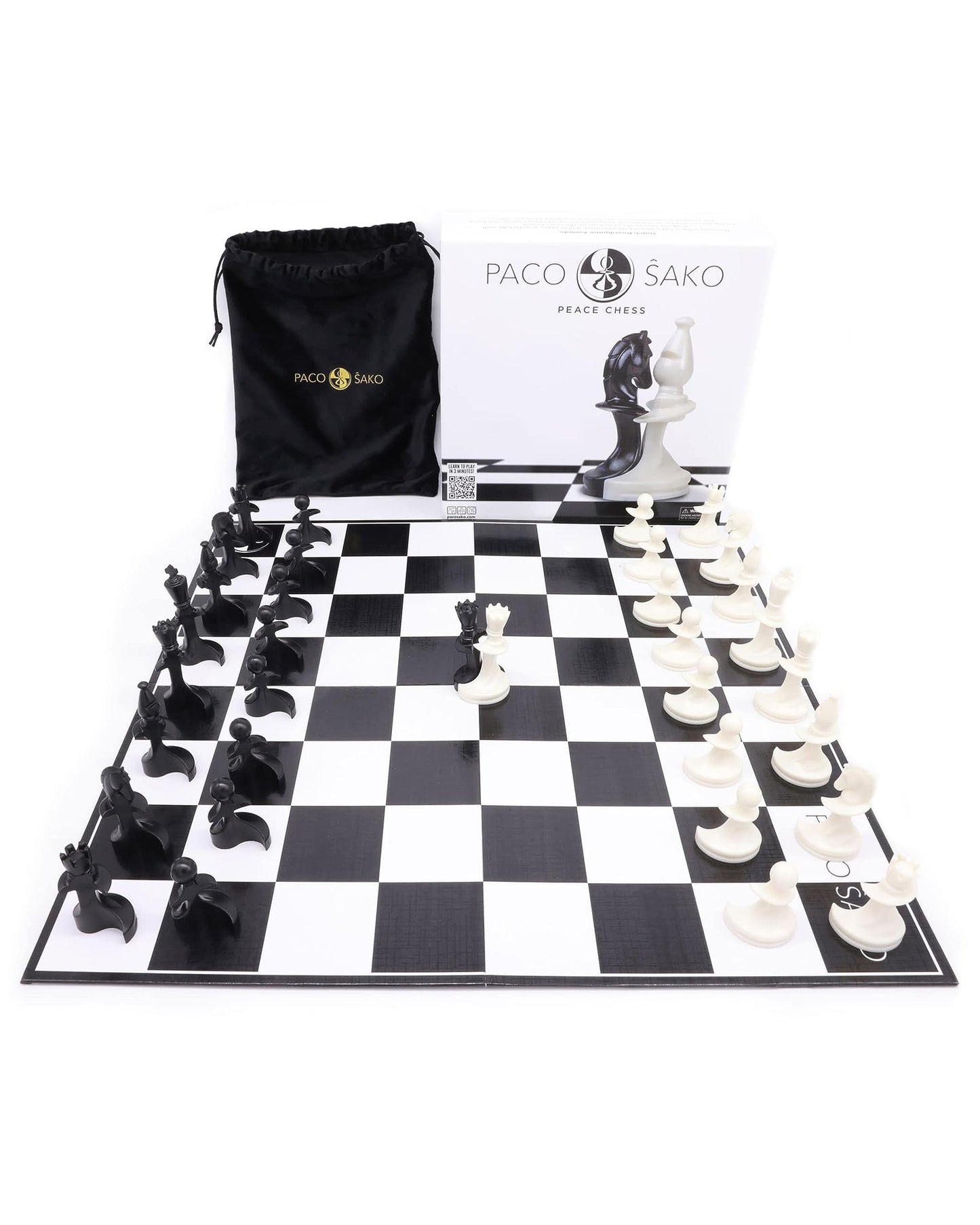 Paco Sako Peace Chess Game, Super Fun for Chess Lovers, Make Peace While Playing Chess, not War - Chess Set Board Game for Peace Makers | 2-Players