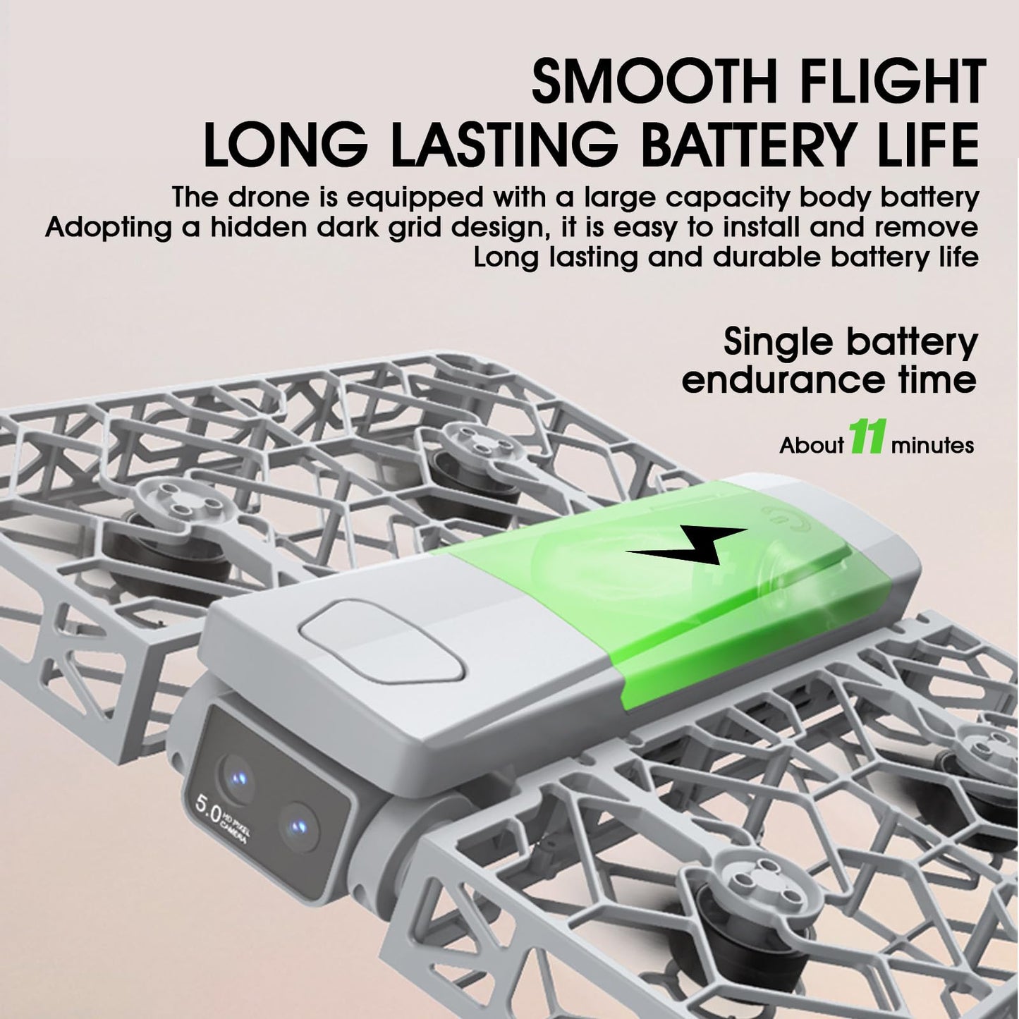 Drone with Camera 4k,HD Drones for Adults,Pocket - Sized Drone with Optical Flow Positioning, Foldable Design & HD Camera (3 batteries)