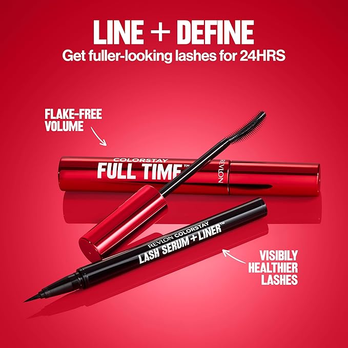 Revlon ColorStay Full Time Mascara, Volumizing Eye Makeup, 24 Hour Wear, Smudge-Proof, Non-Clumping and Flake-Free Formula, 403 Natural Brown