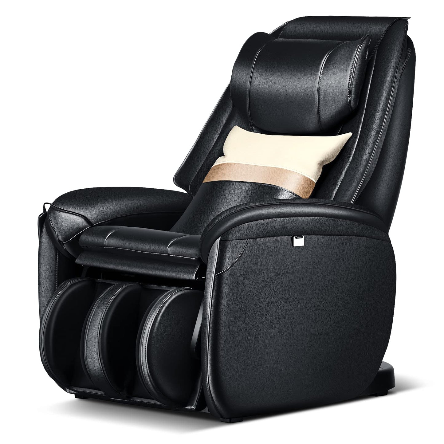 COSTWAY Massage Chair, Full Body Zero Gravity Massage Recliner with SL Track, Waist Heater, Calf Airbag, Automatic Shoulder Detection, Remote Control, Wheels, Pillow, Installation Free (Black)