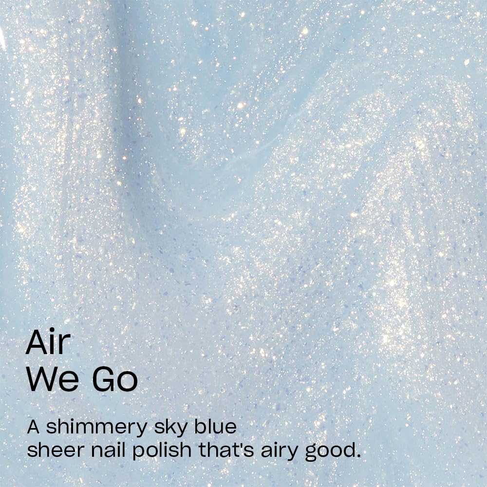 OPI Nail Lacquer Air We Go | Sheer Pastel Sky Blue Shimmer Chip Resistant Nail Polish | OPI'm Dreaming Collection