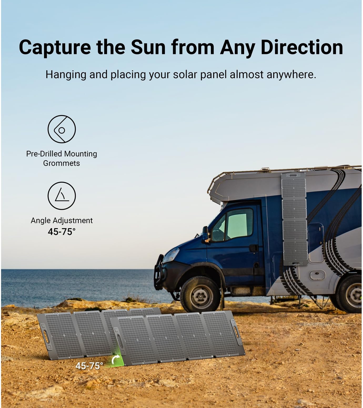 DailySolar 105W Ultra Lightweight Portable Solar Panel,100% Power Station Compatible, New Carbon Fiber Material, A-grade Premium High-Efficiency Monocrystalline PV Module, Ideal for Outdoor Camping,RV