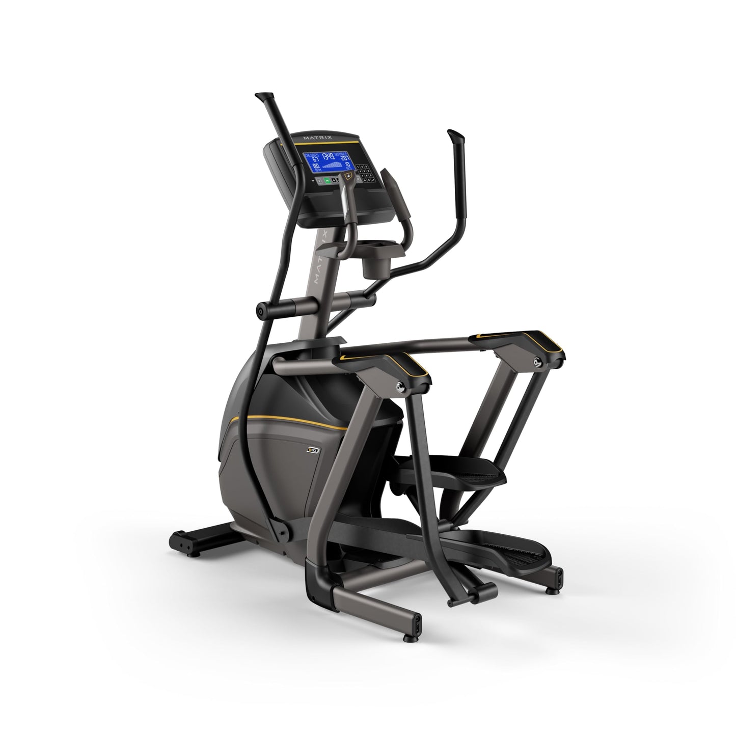 Matrix Fitness E30 Elliptical with XR | 8.5" LCD | Low Impact Workouts, Full Body Cardio, High Calorie Burn | Space Saving Compact Design, Suspension Elliptical