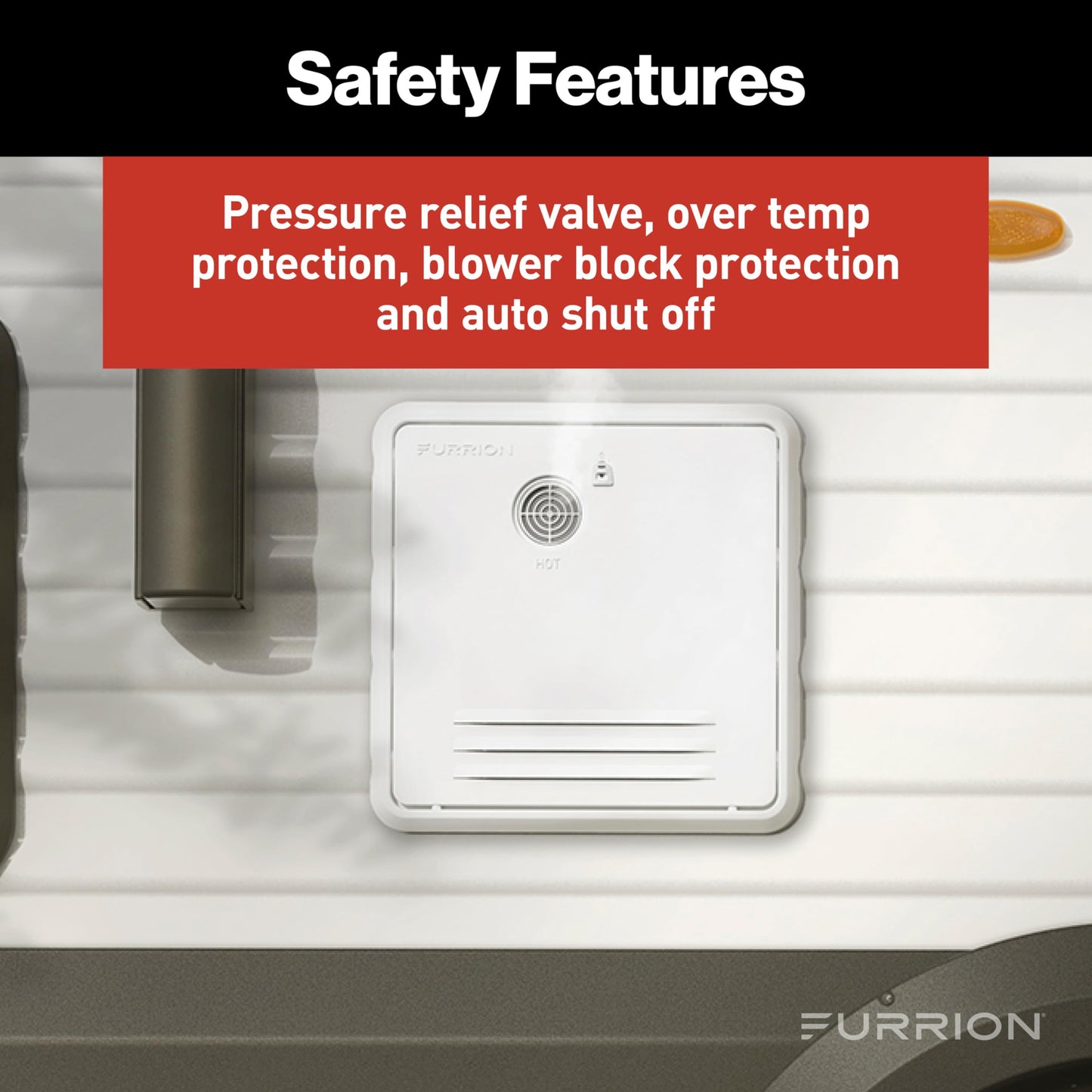 Furrion Tankless Gas Water Heater, White, 2.4 GPM, 60,000 BTU, Antifreeze Protection, Propane w/Electric Ignition, Wall Thermostat, Retrofit RV Water Heater Upgrade, Safety Shutoff – FWH09AFA-AM