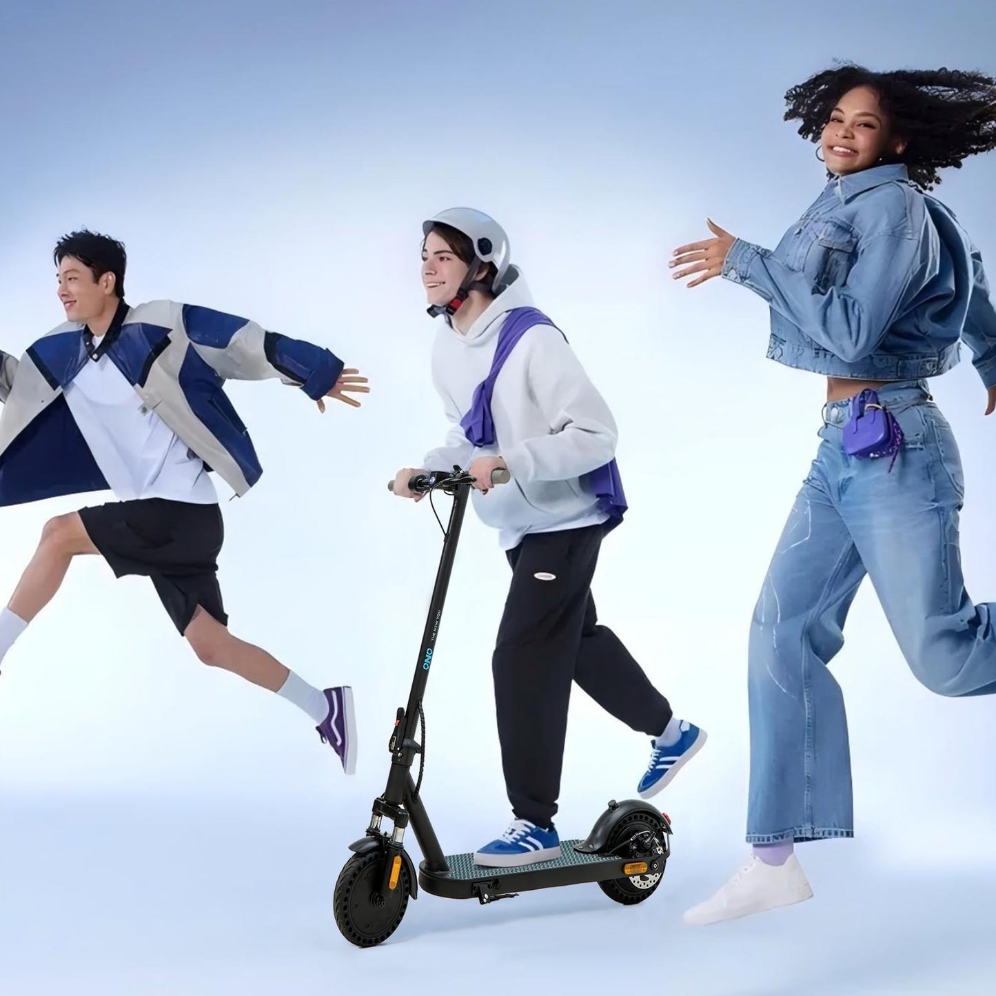 QNQ Climber 1000W Dual Motor Electric Scooter - 35% Hill Climb, 19mph Speed, 30 Mile Range, 8.5" Soild Tires, Dual E-Brakes, 220LBS Load, E-Scooter for Adults and Teens