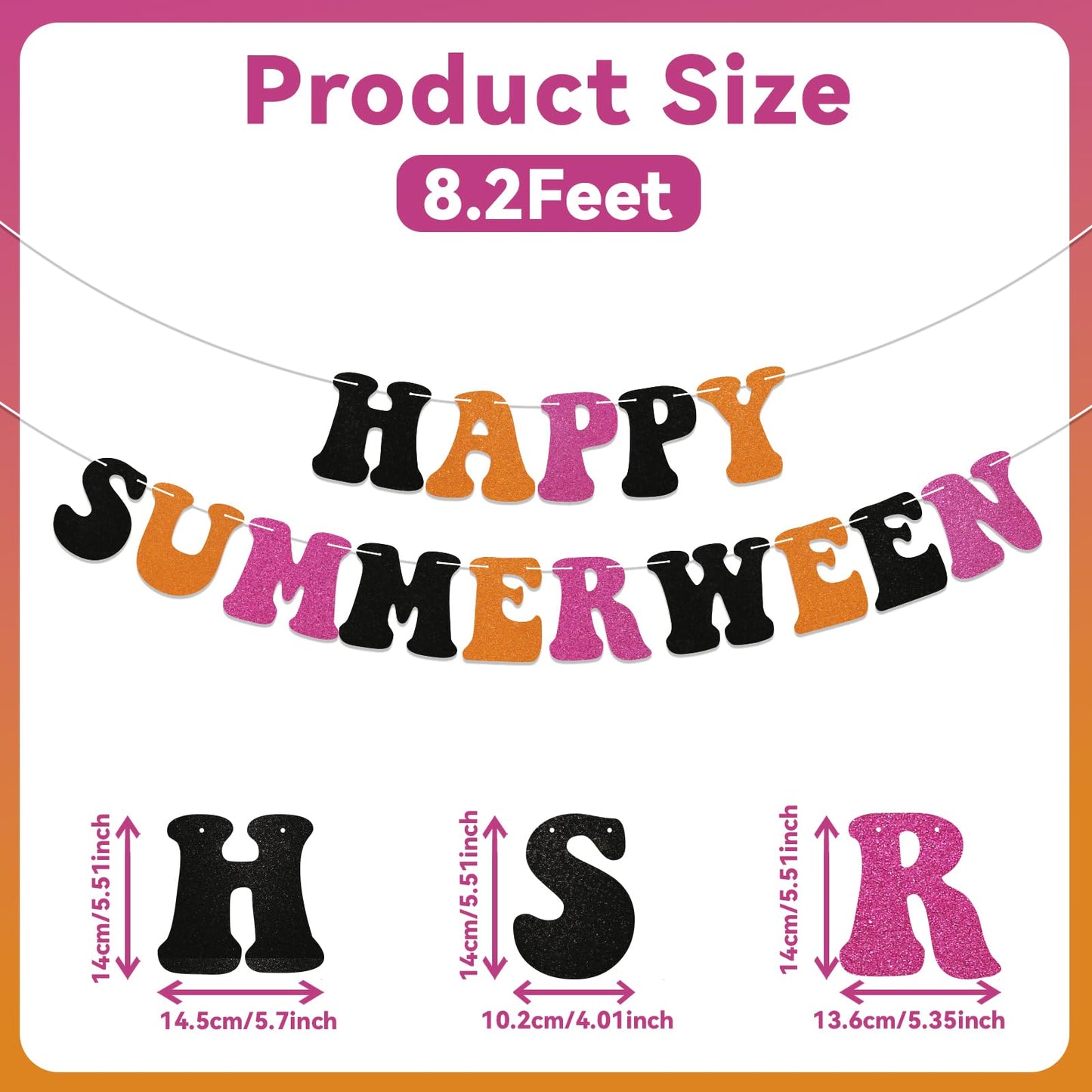 Happy Summerween Banner Summerween Birthday Party Decorations Summer Halloween Ghost Birthday Bachelorette Party Decorations
