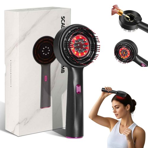 MERNUNUX Laser Therapy Hair Growth Comb, 3 in 1 Hair Oil Applicator for Hair Care, 360° Electric Scalp Massager, Stimulates Hair Regrowth for Men & Women, IPX7 Waterproof