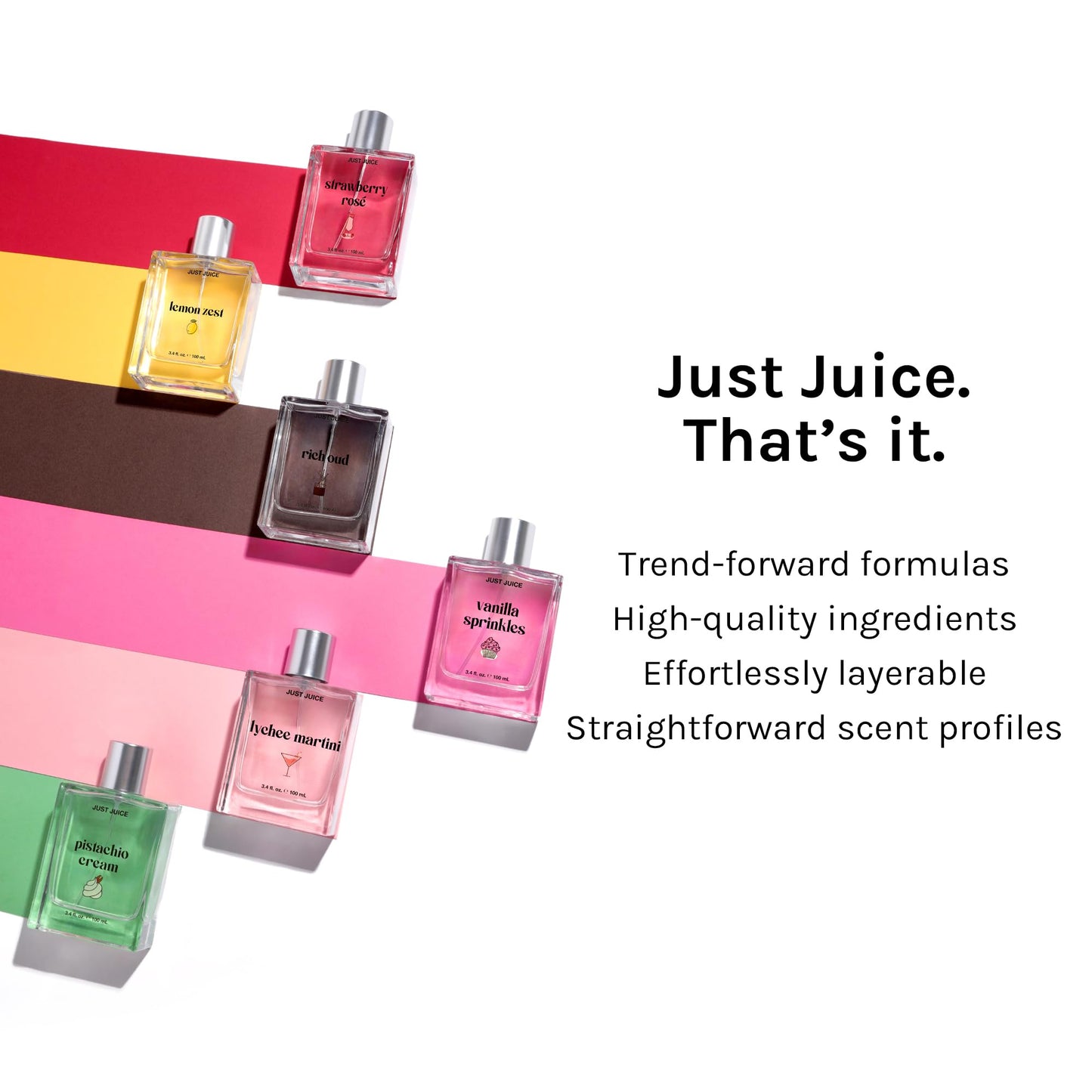 Just Juice Strawberry Rosé - Strawberry Perfume for Women and Men - Raspberry, Rose, Vanilla Musk Notes - Mini Travel Perfume - 0.3 oz