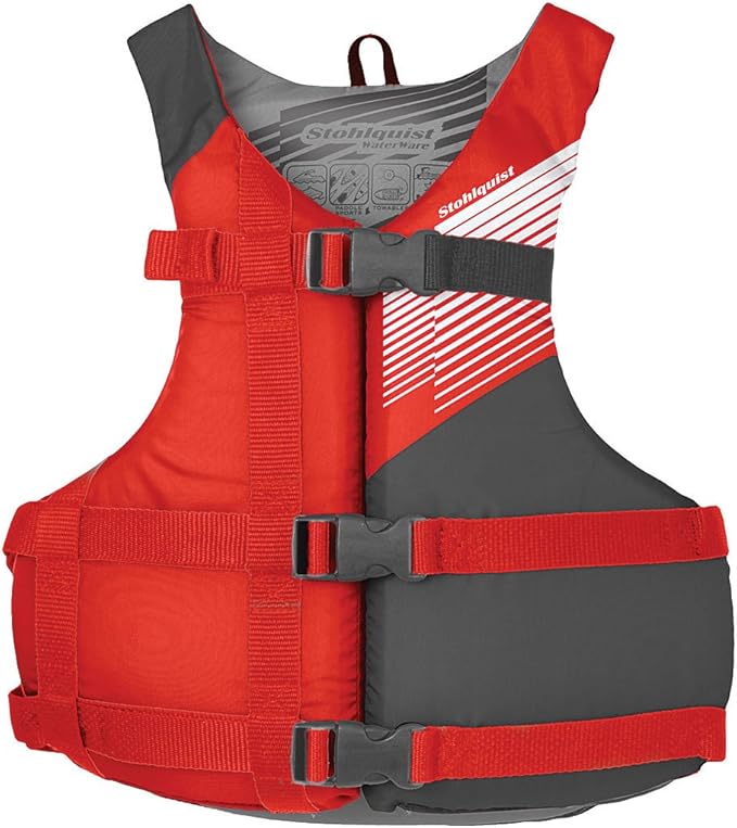 Stohlquist Fit Youth Life Jacket - Coast Guard Approved, High Mobility PFD, Buoyancy Foam, Fully Adjustable for Children A...