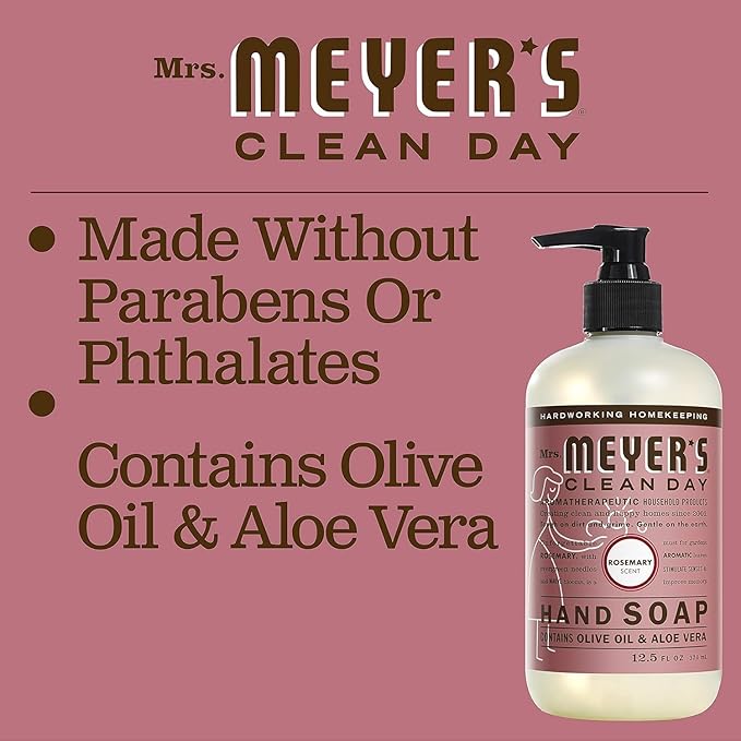 Mrs. Meyers Liquid Hand Soap - Rosemary - 12.5 oz - Pack of 6