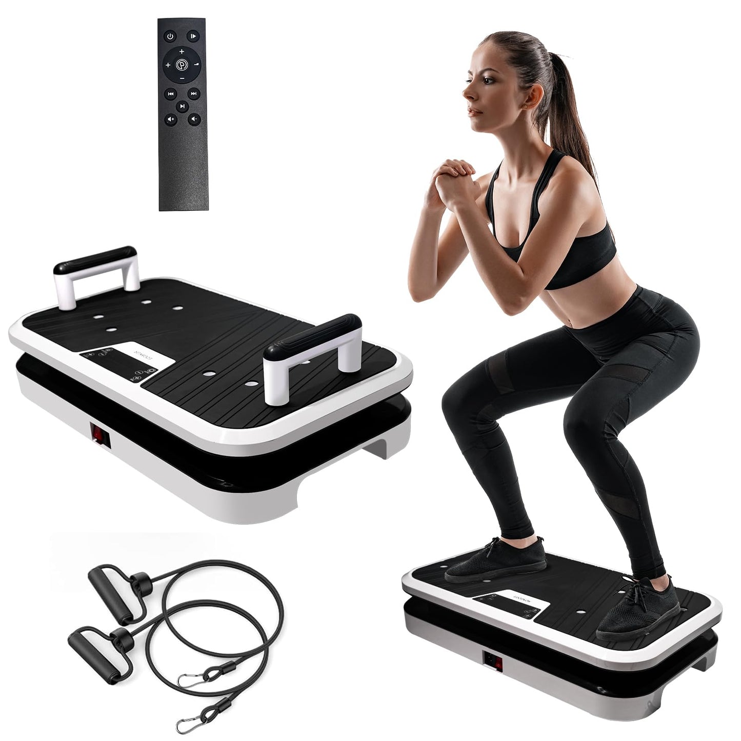 EDGSKGR Professional Linear Vertical Vibration Plate - 50-60Hz Whole Body Platform for Bone Strength & Lymphatic Drainage, 3mm Amplitude for Muscle Recovery & Skeletal Health, 330lbs Capacity