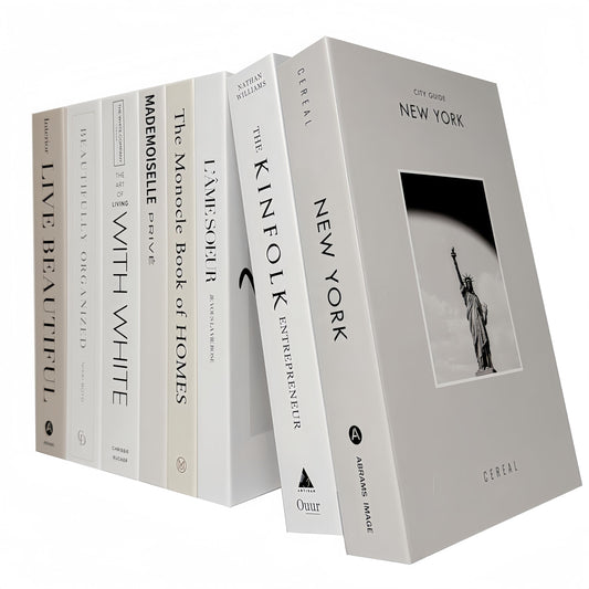 8 Pack Decorative Books, Ediactcyl Decoration Faux Books for Hardcover Home Decor | Fake Book Stacks Display for Bookshelf Room Decor (M27)